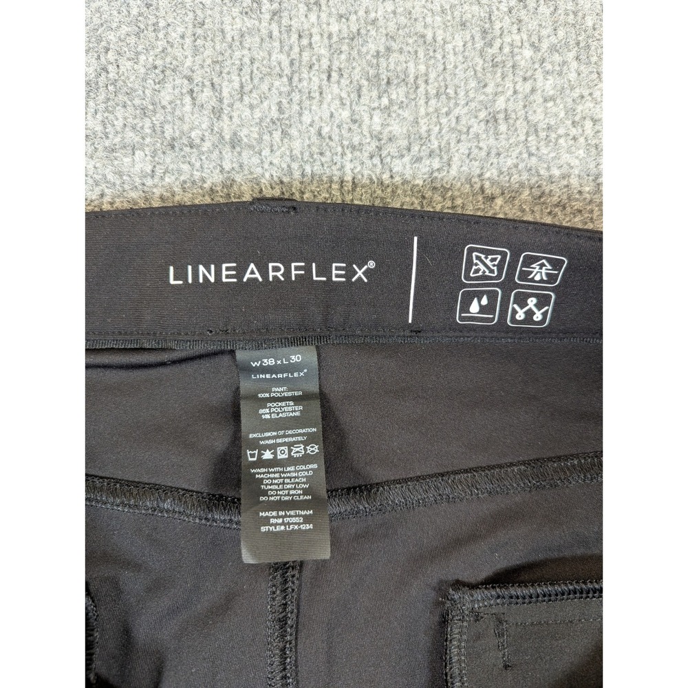 Linearflex Mens Performance Pants Black 38x30 Wat… - image 5
